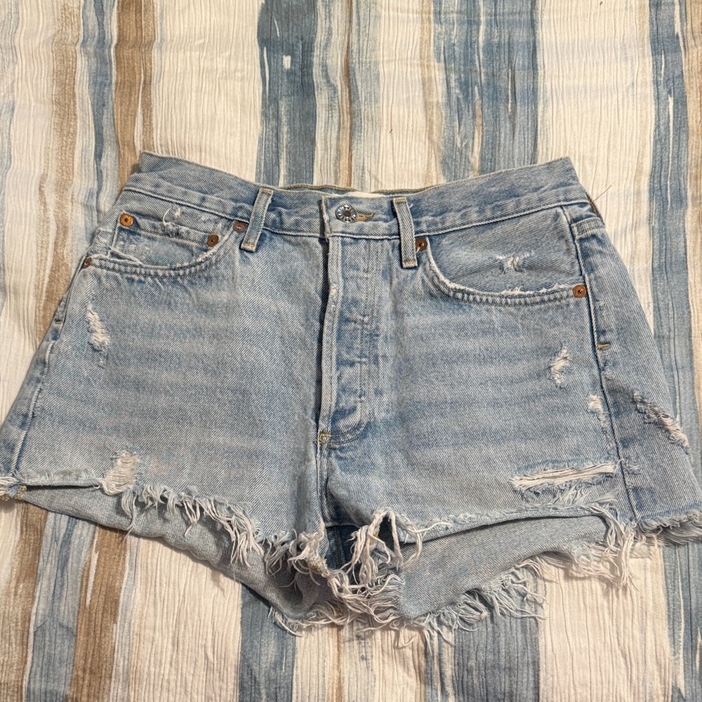 Agolde Parker Denim Cutoff Shorts